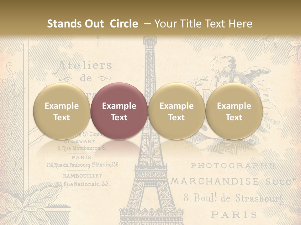 Fran Decoratif Vieux PowerPoint Template