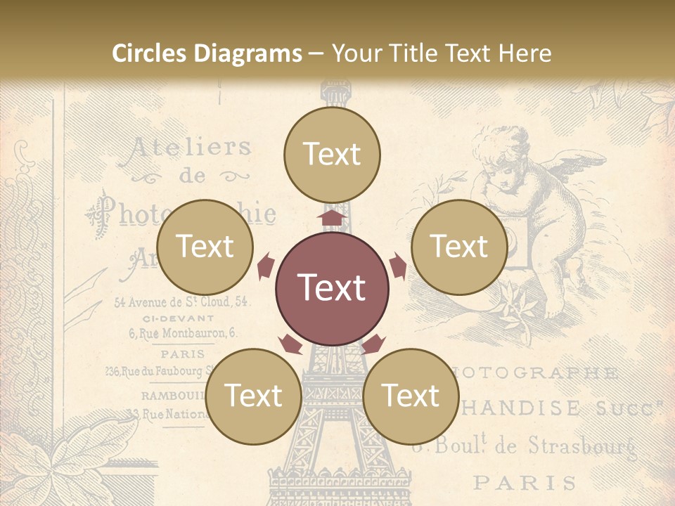 Fran Decoratif Vieux PowerPoint Template