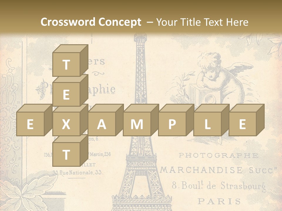 Fran Decoratif Vieux PowerPoint Template
