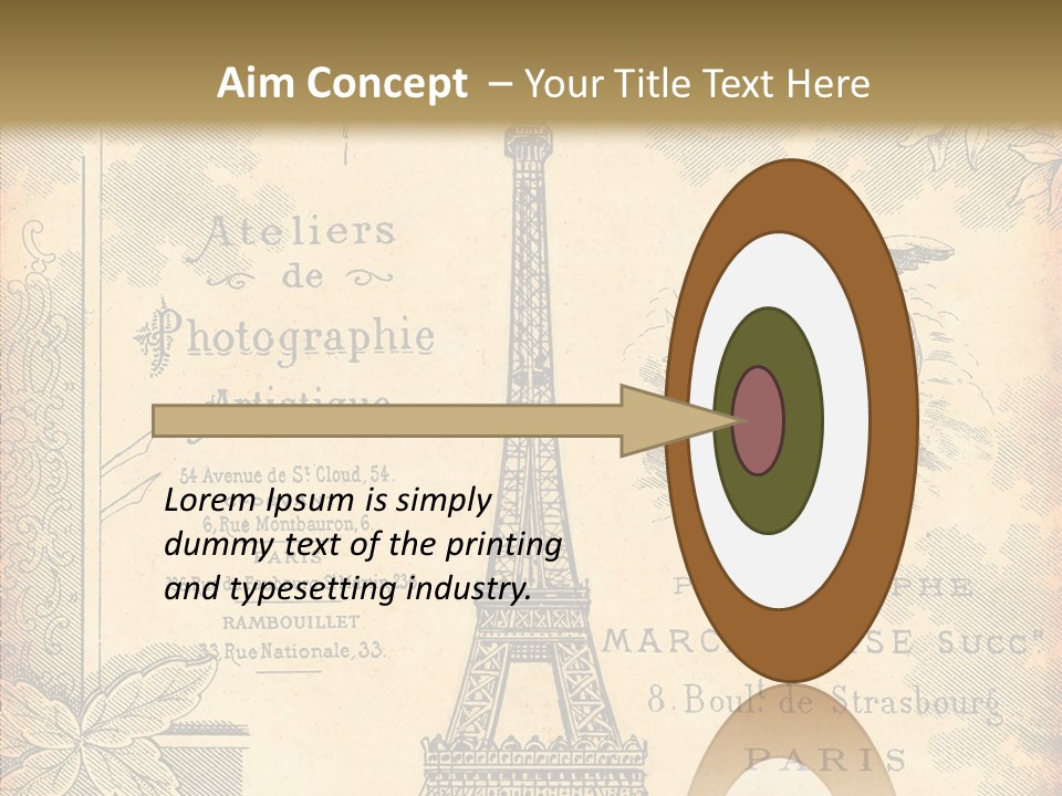 Fran Decoratif Vieux PowerPoint Template