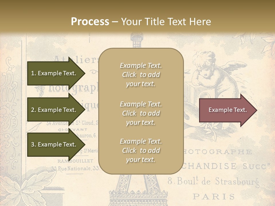 Fran Decoratif Vieux PowerPoint Template