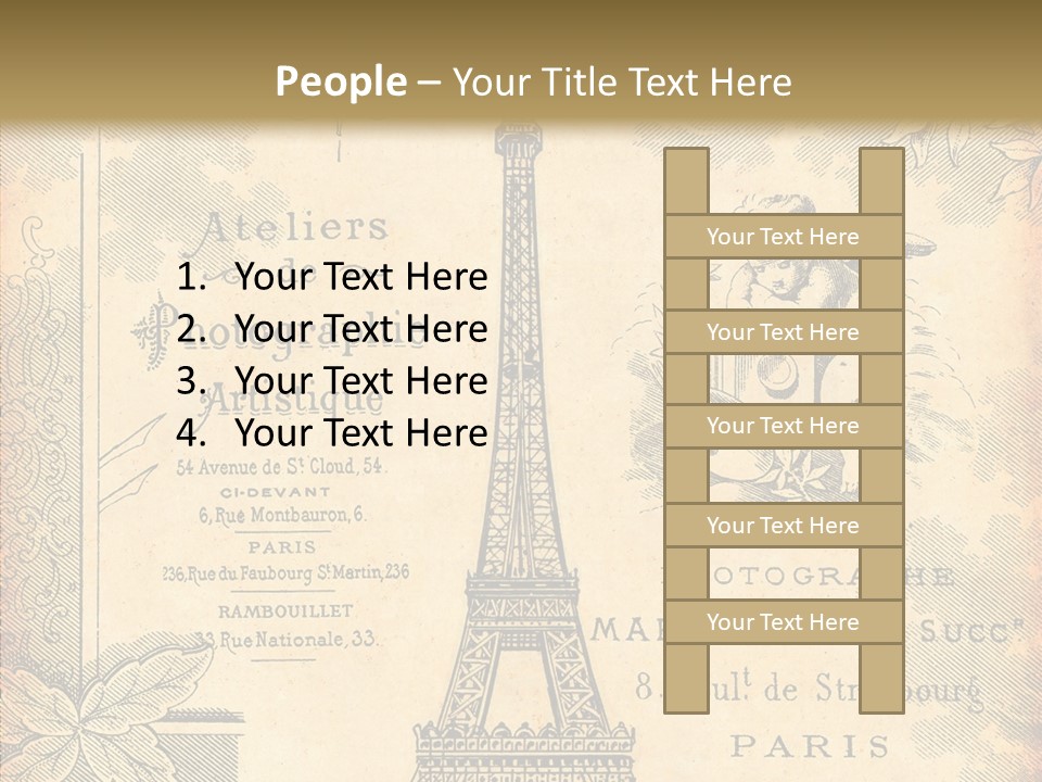 Fran Decoratif Vieux PowerPoint Template