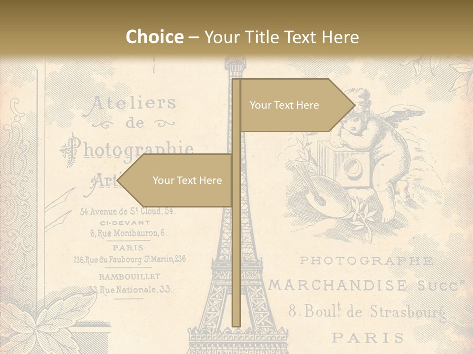 Fran Decoratif Vieux PowerPoint Template