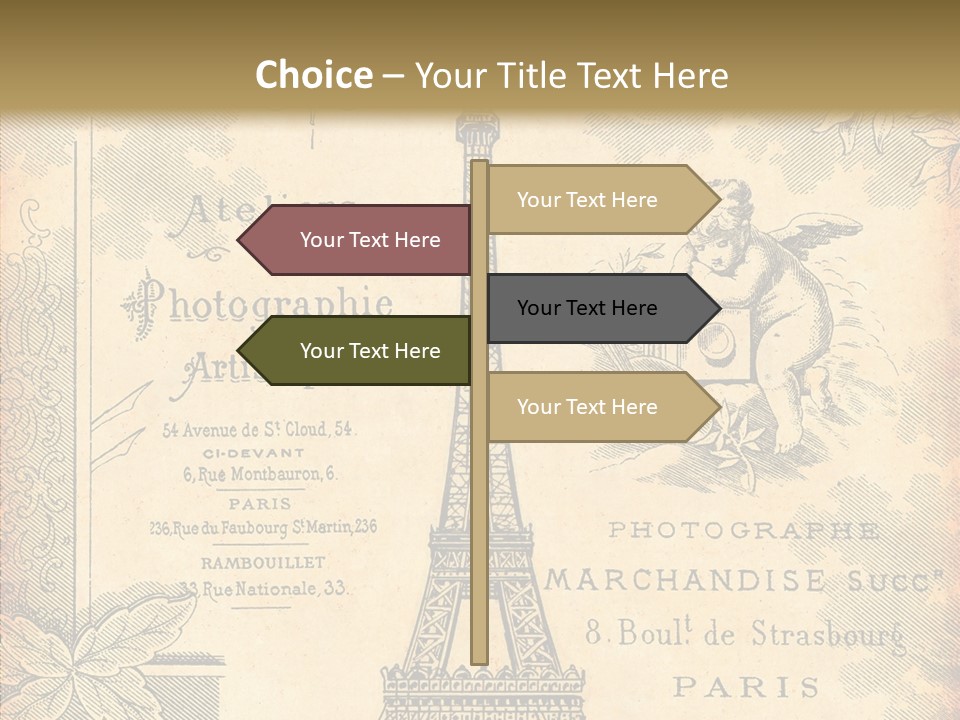 Fran Decoratif Vieux PowerPoint Template