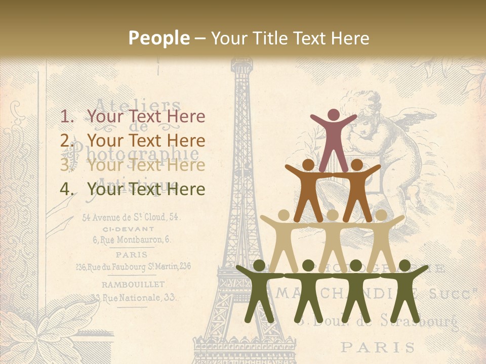 Fran Decoratif Vieux PowerPoint Template