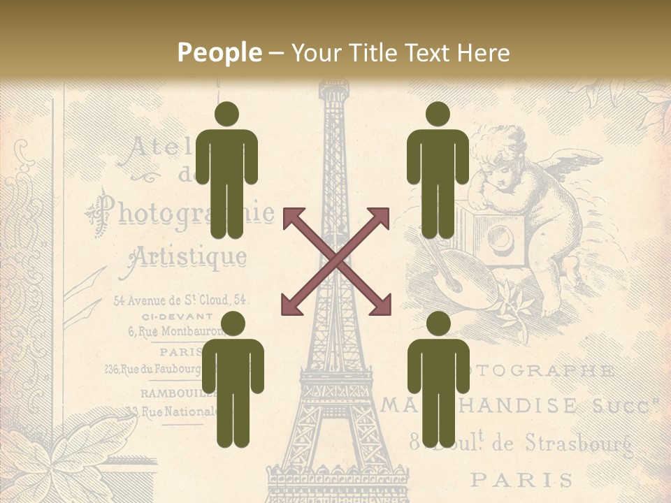 Fran Decoratif Vieux PowerPoint Template