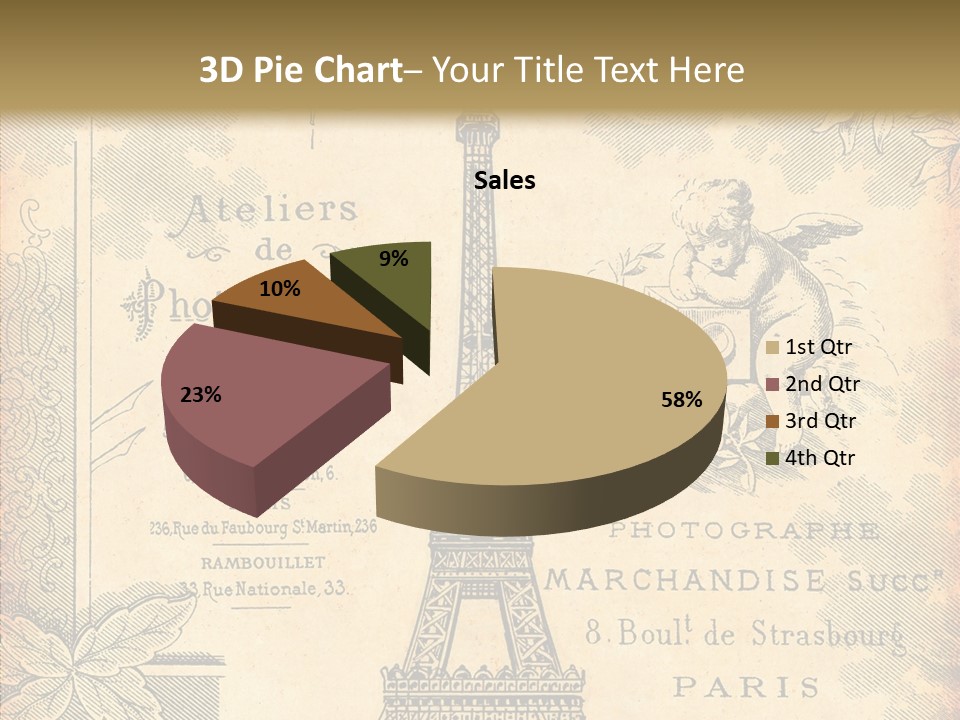 Fran Decoratif Vieux PowerPoint Template