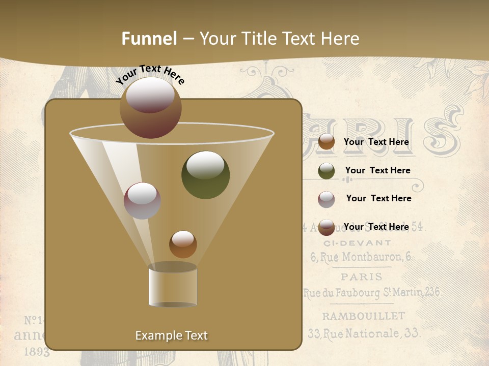 A Woman In A Dress And Hat Holding A Bicycle PowerPoint Template