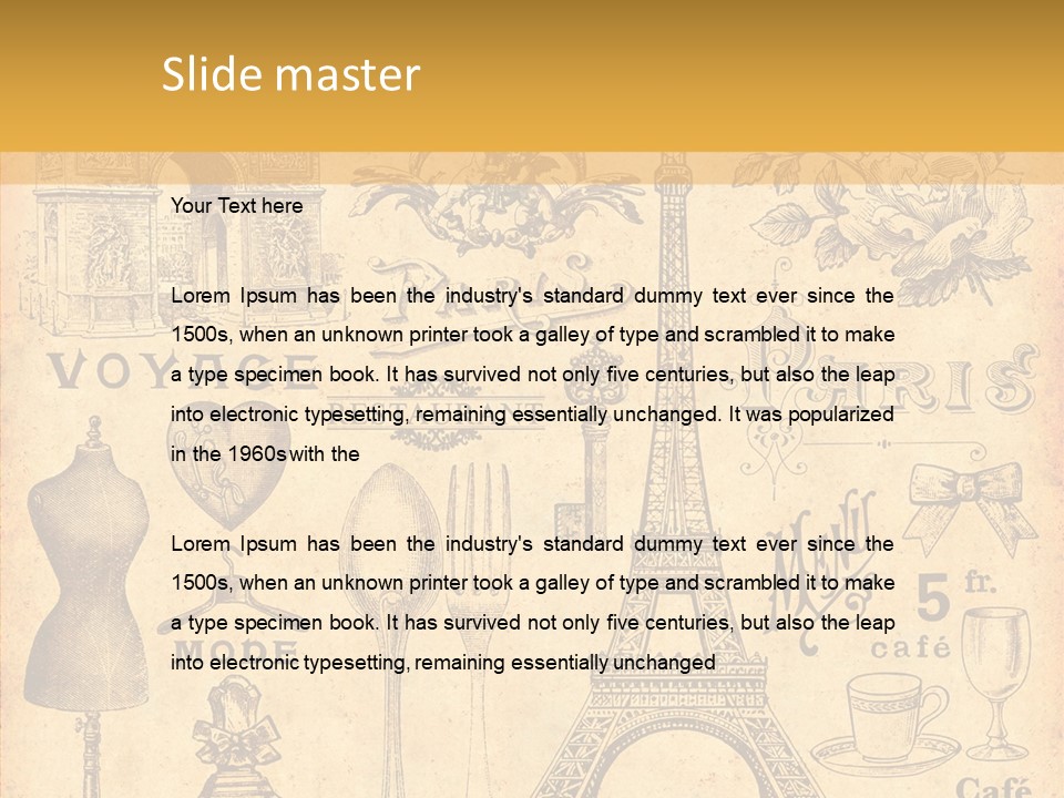 Affiche Grunge Mots PowerPoint Template