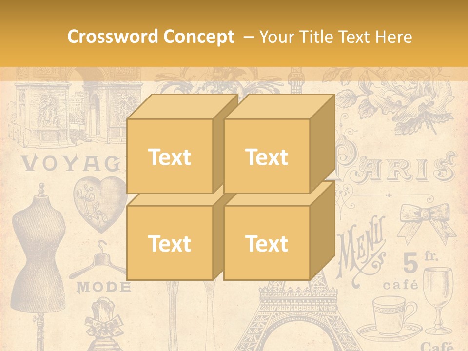 Affiche Grunge Mots PowerPoint Template
