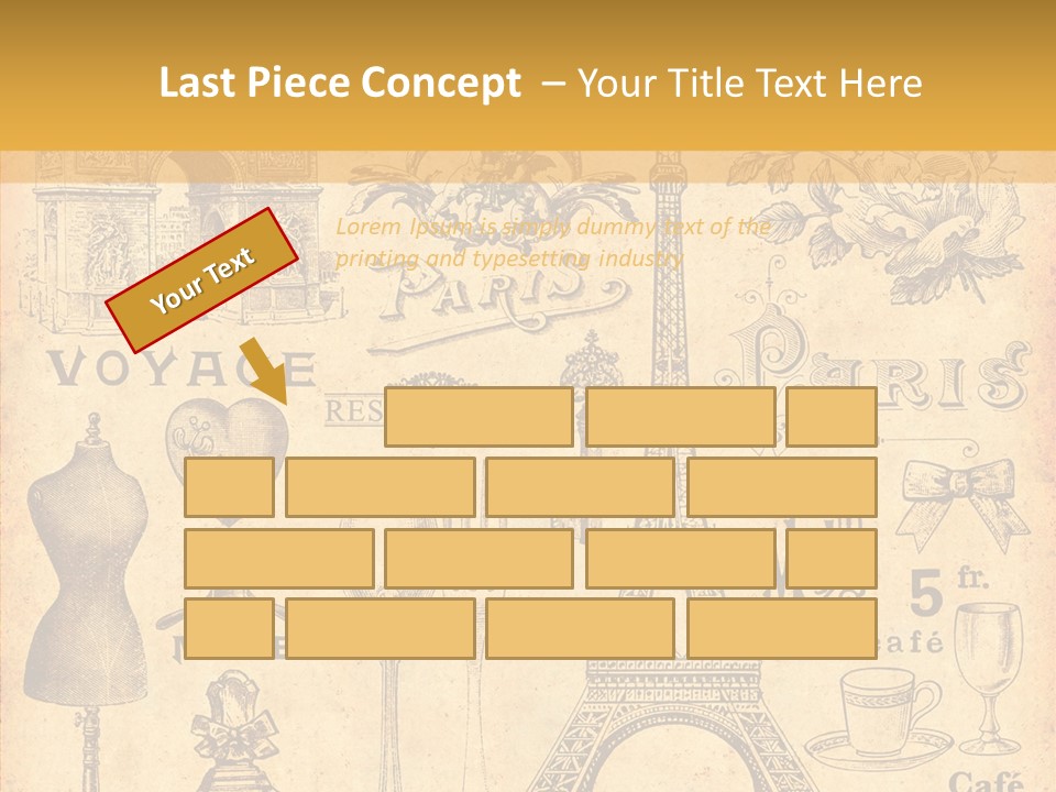 Affiche Grunge Mots PowerPoint Template