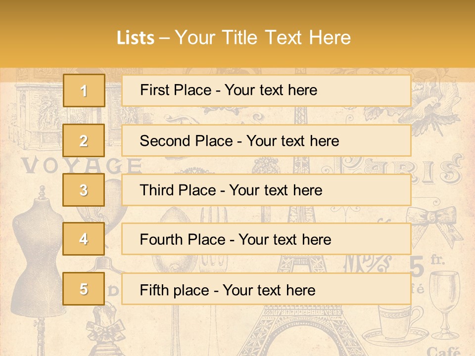 Affiche Grunge Mots PowerPoint Template