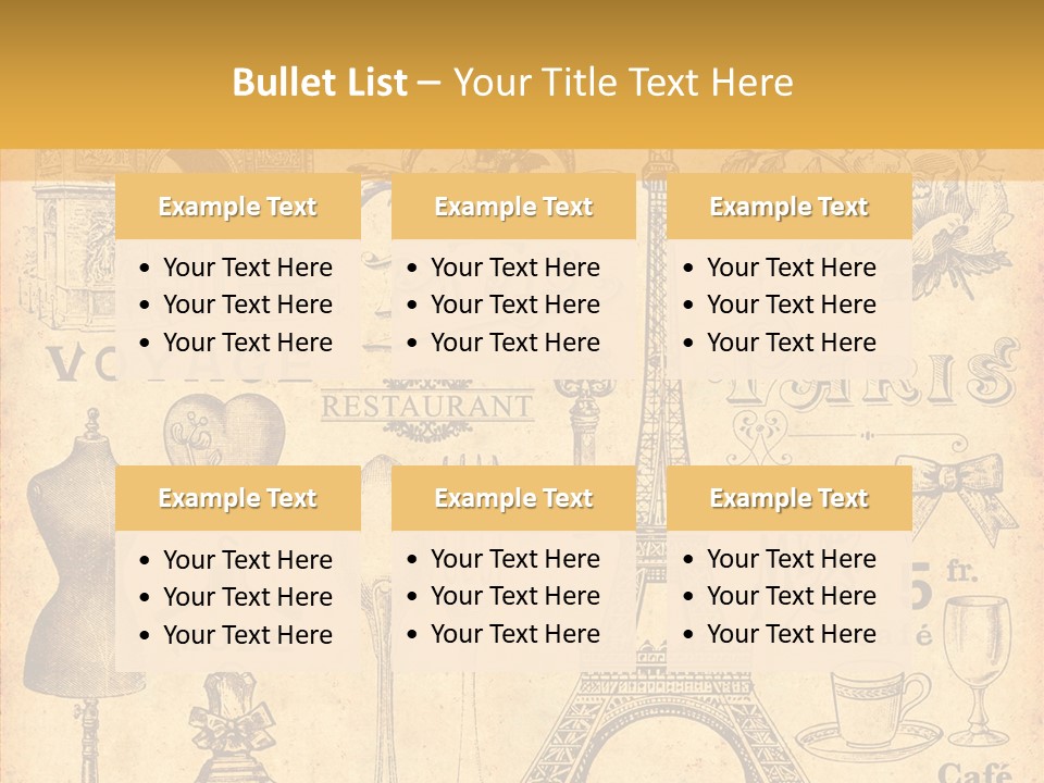Affiche Grunge Mots PowerPoint Template