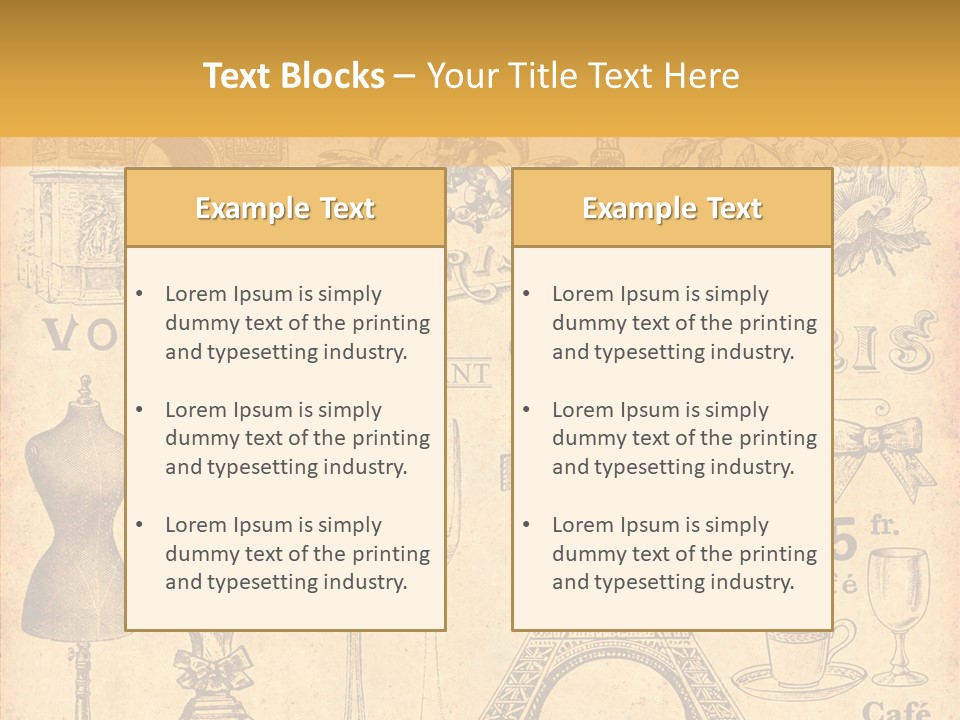 Affiche Grunge Mots PowerPoint Template