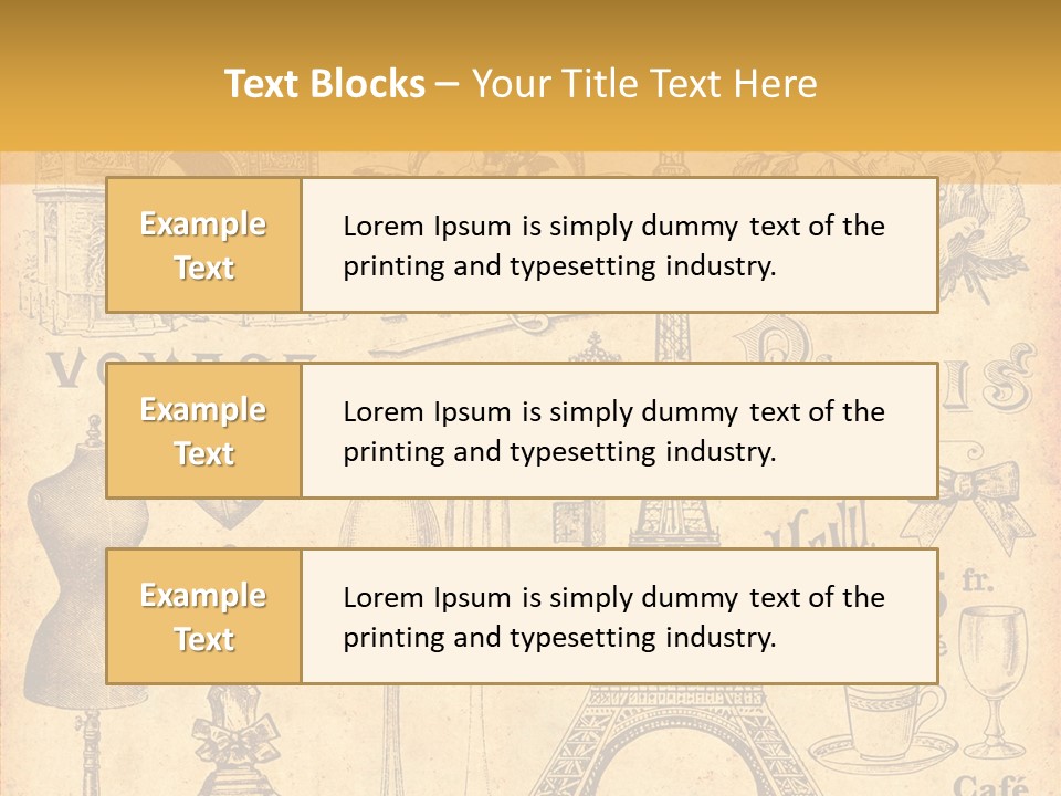 Affiche Grunge Mots PowerPoint Template