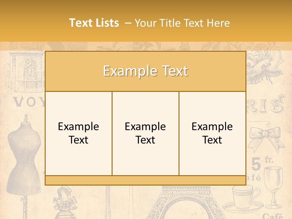 Affiche Grunge Mots PowerPoint Template