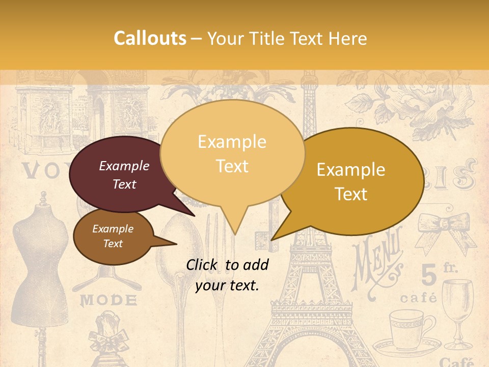 Affiche Grunge Mots PowerPoint Template