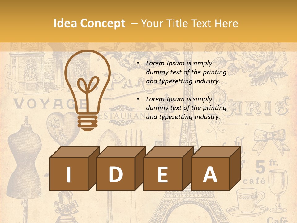 Affiche Grunge Mots PowerPoint Template