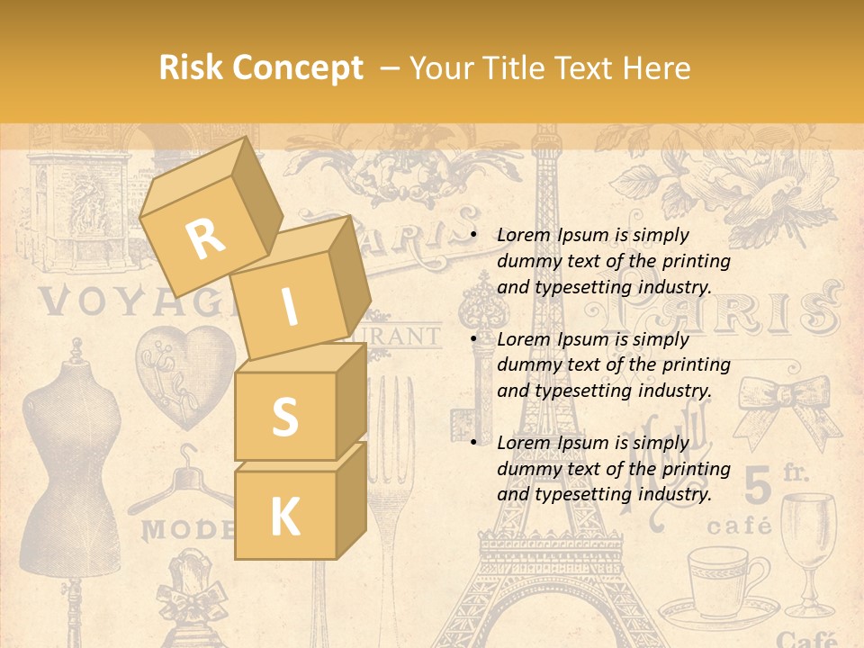 Affiche Grunge Mots PowerPoint Template