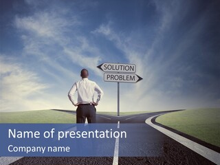 Crossroad Challenge Debt PowerPoint Template