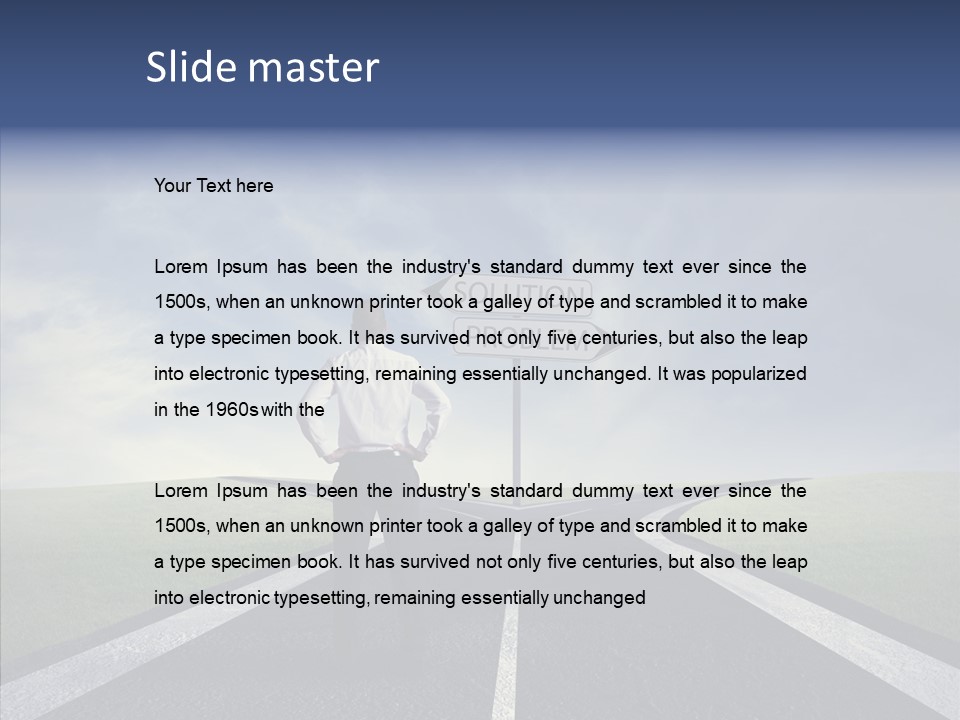 Crossroad Challenge Debt PowerPoint Template