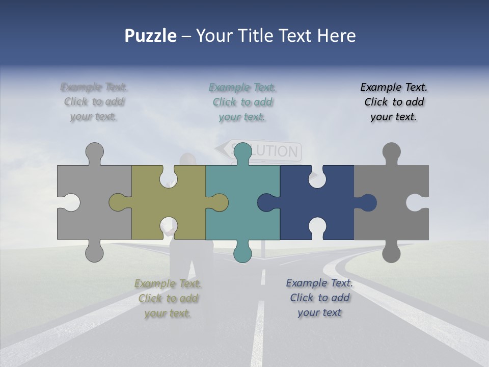 Crossroad Challenge Debt PowerPoint Template