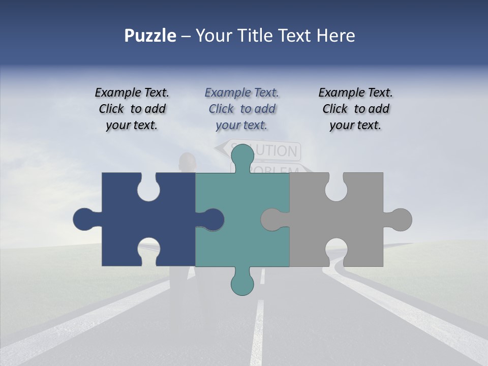 Crossroad Challenge Debt PowerPoint Template