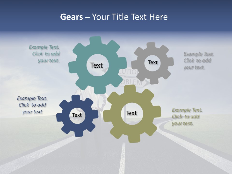 Crossroad Challenge Debt PowerPoint Template