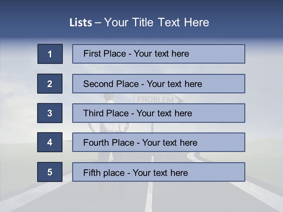 Crossroad Challenge Debt PowerPoint Template