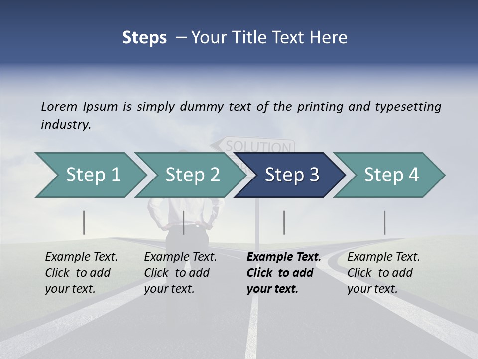 Crossroad Challenge Debt PowerPoint Template