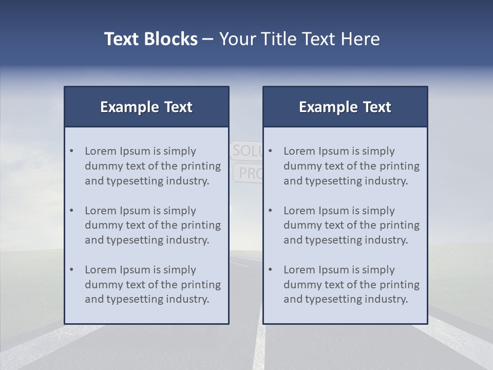 Crossroad Challenge Debt PowerPoint Template