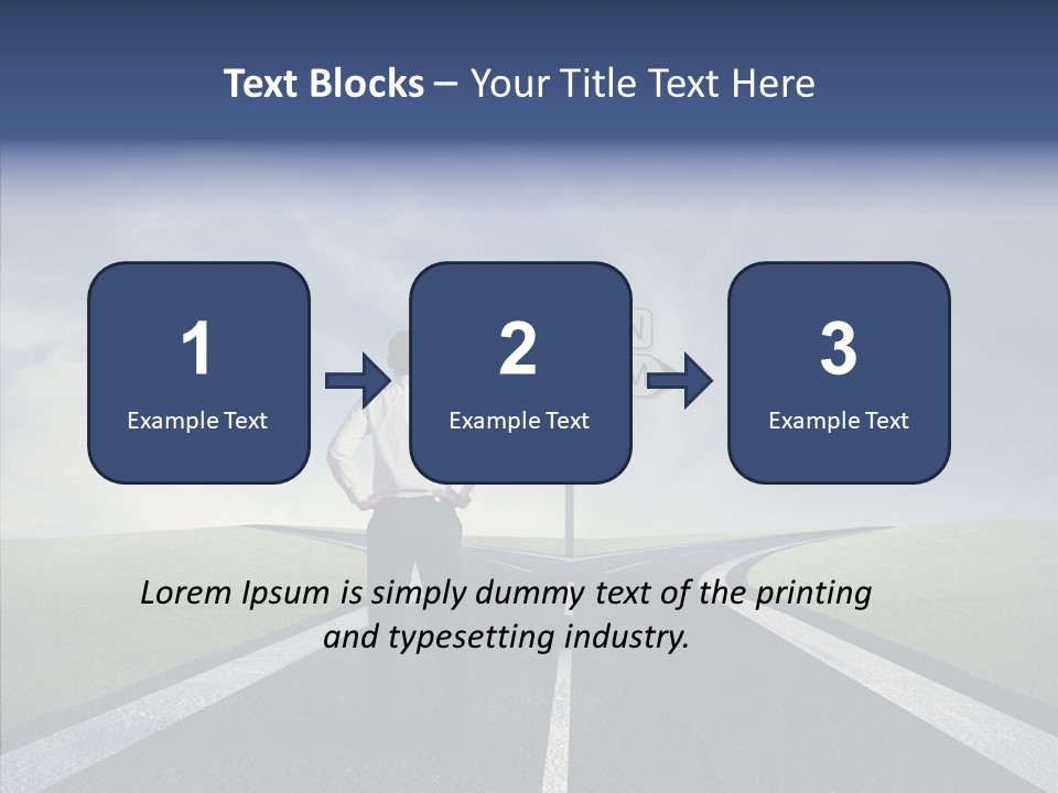 Crossroad Challenge Debt PowerPoint Template