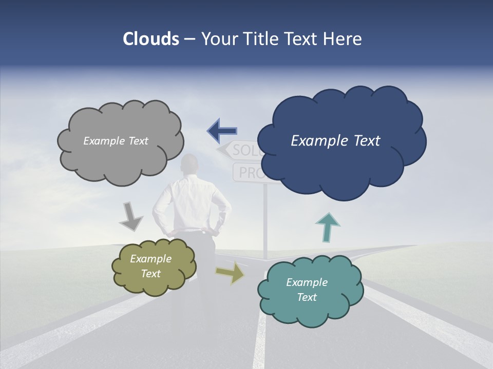Crossroad Challenge Debt PowerPoint Template