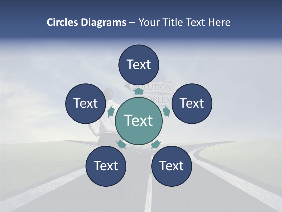 Crossroad Challenge Debt PowerPoint Template