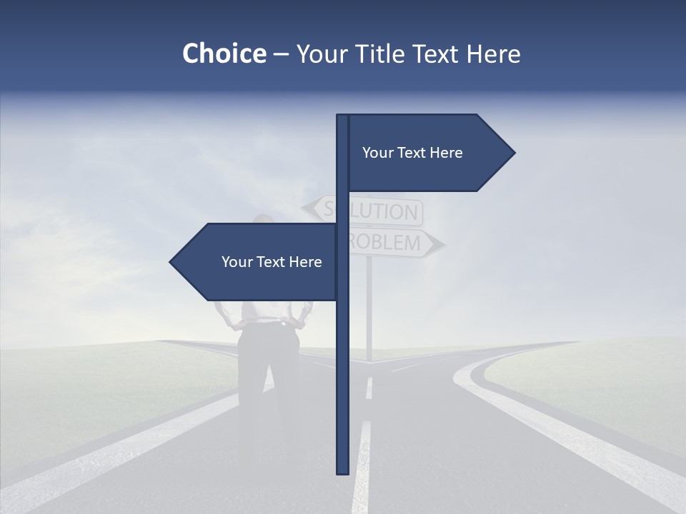 Crossroad Challenge Debt PowerPoint Template