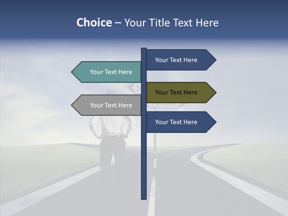 Crossroad Challenge Debt PowerPoint Template