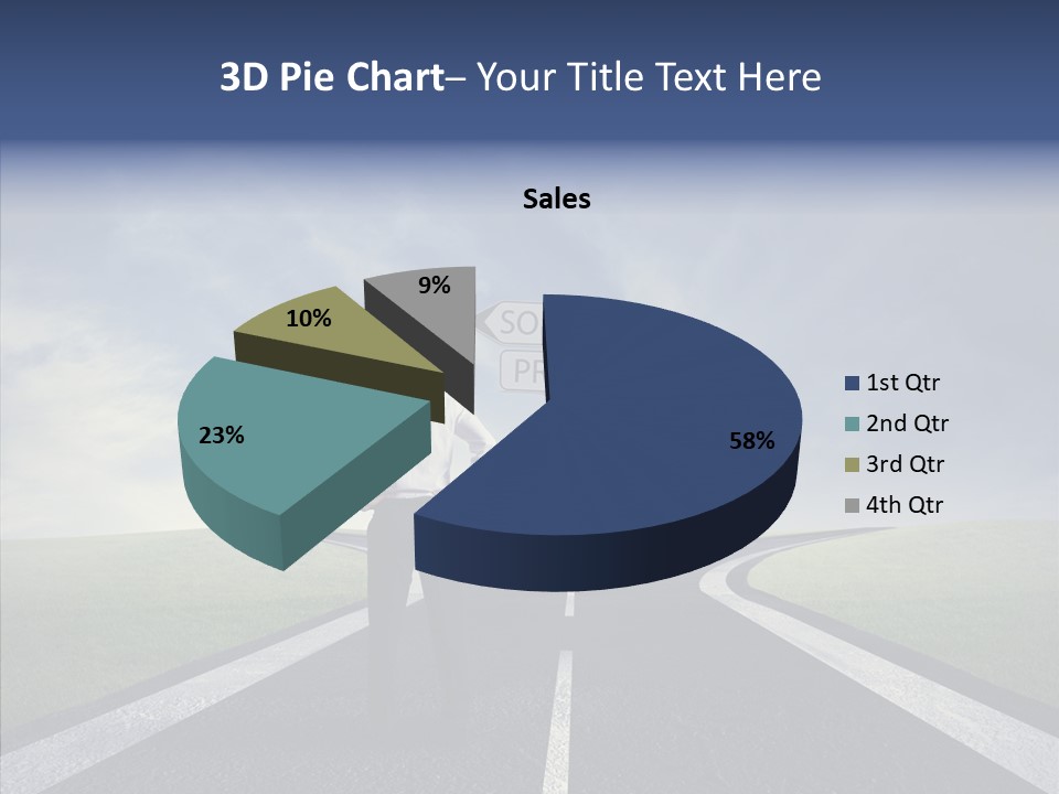 Crossroad Challenge Debt PowerPoint Template