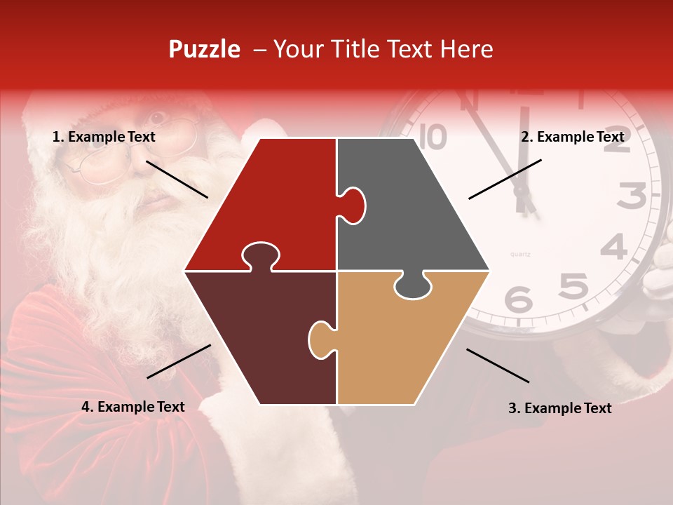 Eve Clock Eyeglasses PowerPoint Template