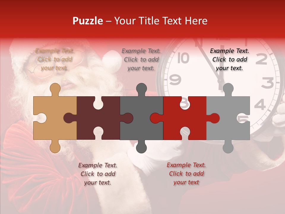 Eve Clock Eyeglasses PowerPoint Template