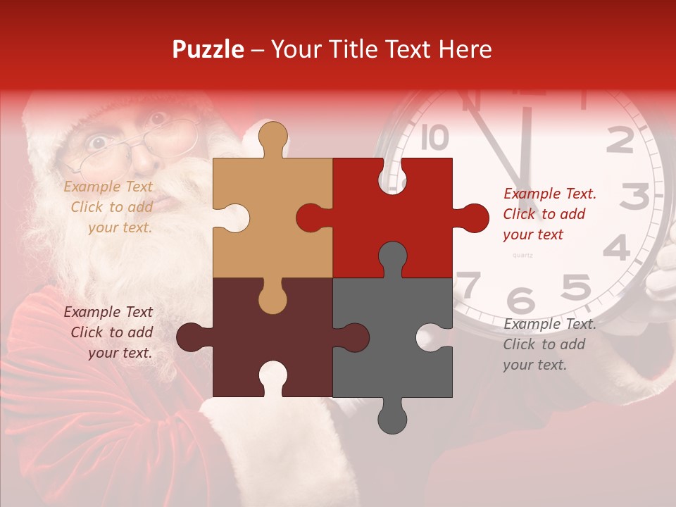 Eve Clock Eyeglasses PowerPoint Template