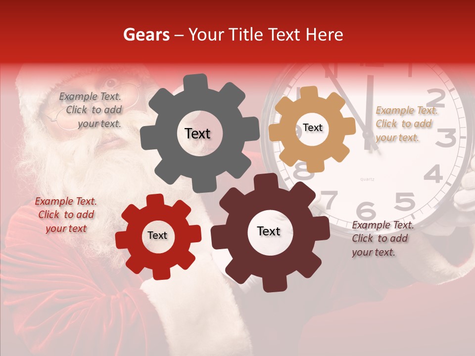 Eve Clock Eyeglasses PowerPoint Template