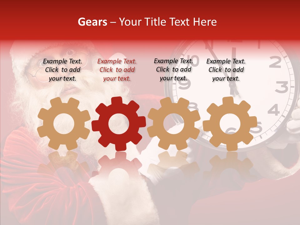 Eve Clock Eyeglasses PowerPoint Template