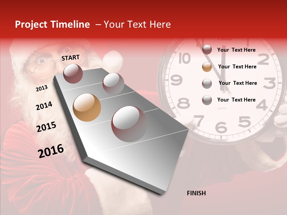 Eve Clock Eyeglasses PowerPoint Template