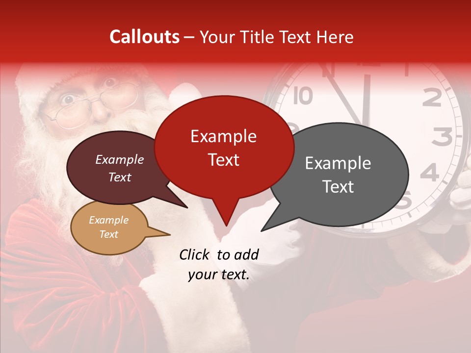 Eve Clock Eyeglasses PowerPoint Template