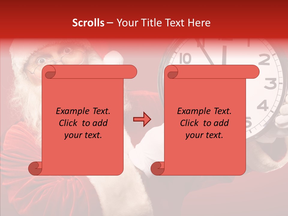 Eve Clock Eyeglasses PowerPoint Template