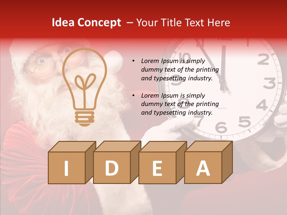 Eve Clock Eyeglasses PowerPoint Template