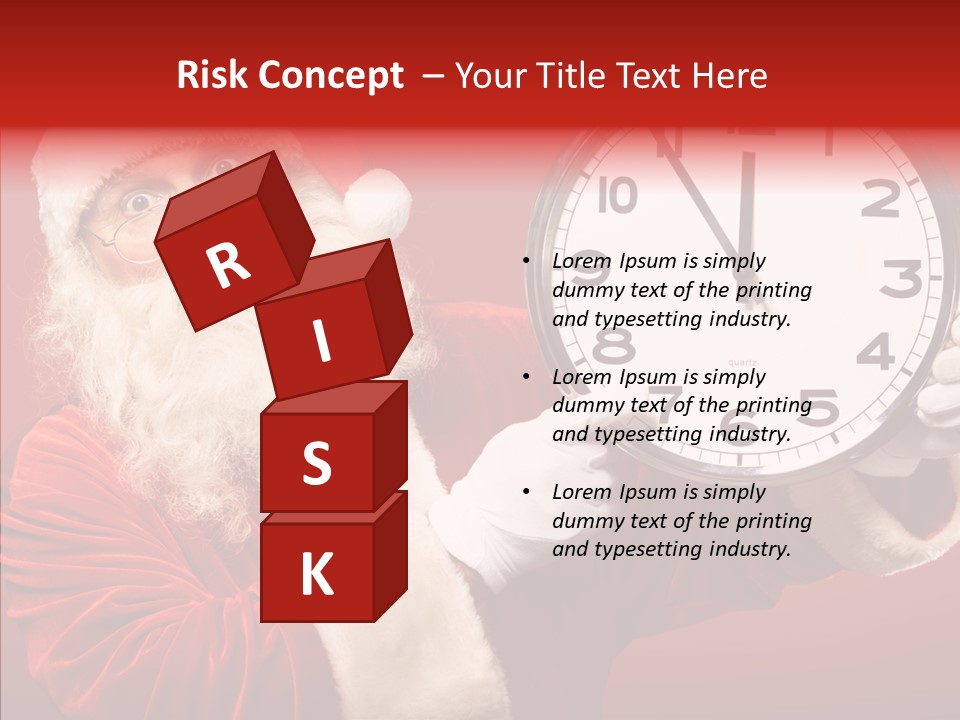 Eve Clock Eyeglasses PowerPoint Template