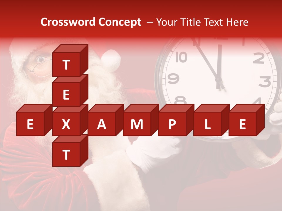 Eve Clock Eyeglasses PowerPoint Template