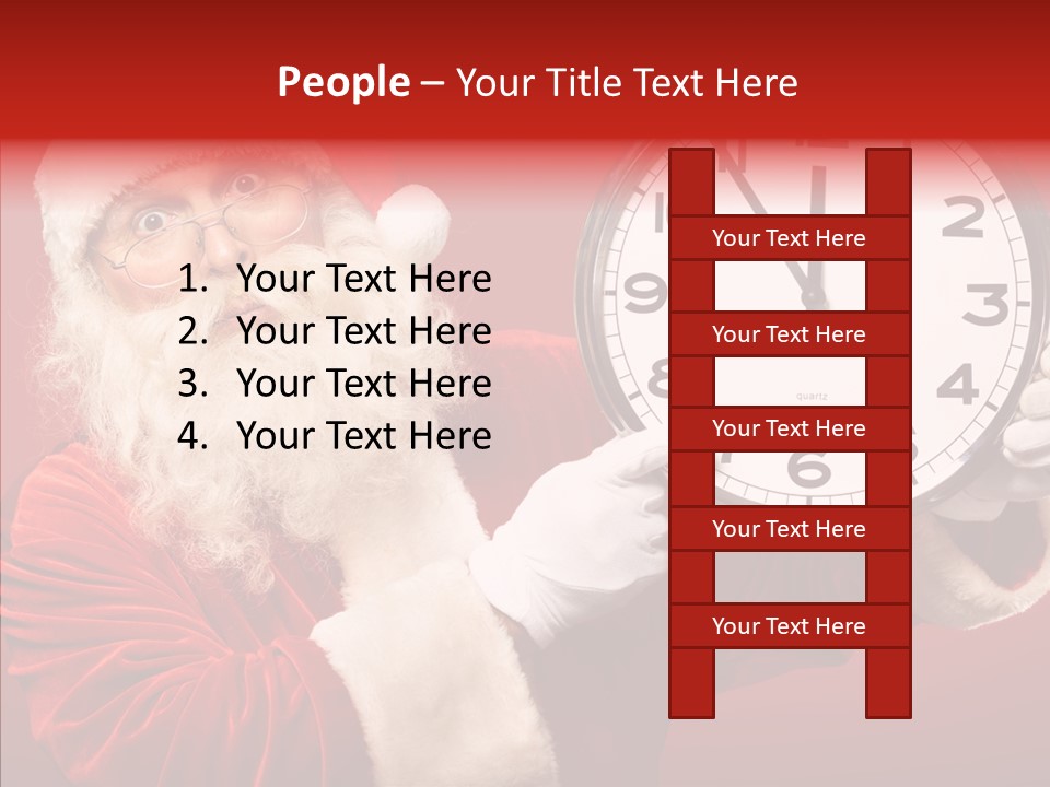 Eve Clock Eyeglasses PowerPoint Template