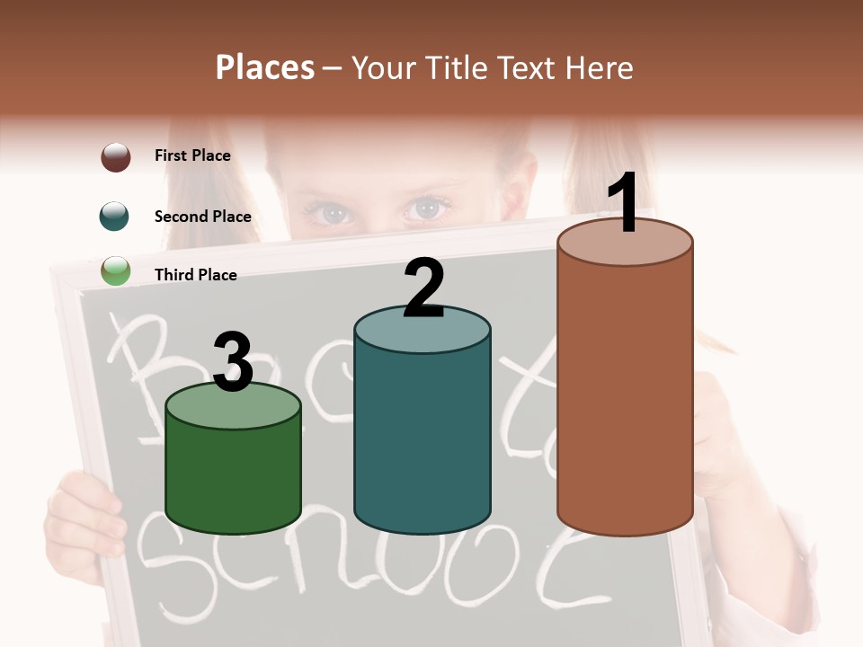 School Girl Backpack Starter PowerPoint Template